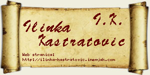Ilinka Kastratović vizit kartica